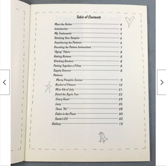 Primitive HandStitched Samplers Wall Quilts Pillow 9 Patterns Saundra White 1998 - Picture 4 of 4